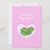 かわいいカエルがハートのバレンタインカード シーズンカード (正面)