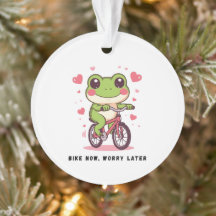 かわいいカエルが自転車に乗る | 面白いカエル好きへのギフト