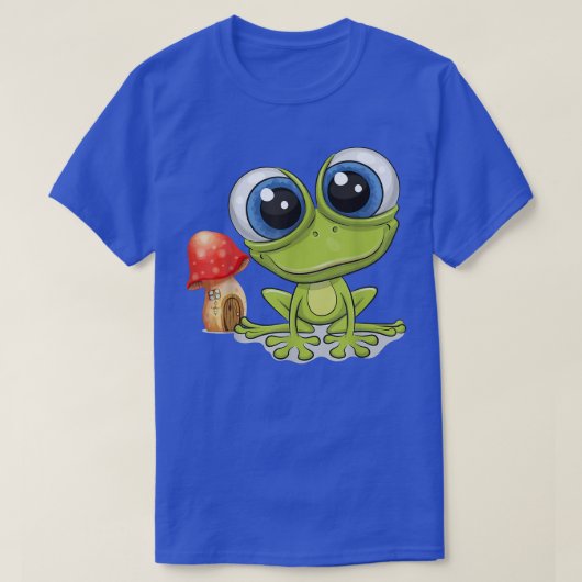 かわいいカエルきのこのコテージコーエステティックウェアT Tシャツ (デザイン正面)