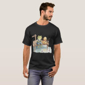 かわいいカエルとアヒルの釣り - 湖でののんびりした生活 Tシャツ (正面フル)