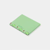 かわいいカエルとイチゴコテージ名前をカスタムする ポストイット (アングル)