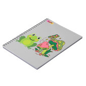 かわいいカエルとキノコと蝶 ノートブック (左側)