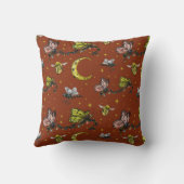 かわいいカエルとキノコのコテージコアクリスマススロー クッション (裏面)