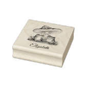 かわいいカエルとキノコの名前を付ける ラバースタンプ (スタンプ)