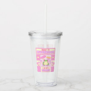 かわいいカエルとキノコ – ロマンおもしろいティック アクリルタンブラー