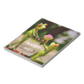 かわいいカエルと結婚おもしろいする ノートパッド (回転)