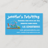 かわいいカエルと蜂の庭の漫画イラストレーション 名刺 (正面)