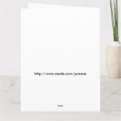 かわいいカエルと蝶。ハッピーバースデー カード (裏面)