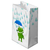 かわいいカエルと雨の日 スモールペーパーバッグ (裏面アングル)