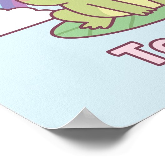 かわいいカエルにスマイル ポスター (角)