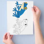 かわいいカエルのぬりえページ チラシ (手)