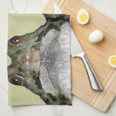 かわいいカエルのカップル: 結婚したなHoppily: 結婚 キッチンタオル (四つ折り)