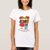 かわいいカエルのカップル Tシャツ (正面)