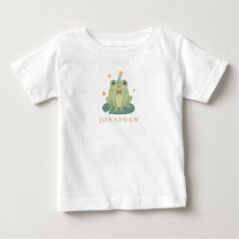 かわいいカエルのキノコ名ベビーボディスーツ ベビーTシャツ