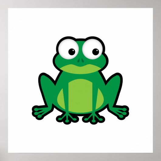 かわいいカエルのキャラクター ポスター (正面)