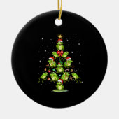 かわいいカエルのクリスマスツリーギフトデコールクリスマスツリー セラミックオーナメント (正面)