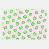 かわいいカエルのコレクション – かわいいカエルをテーマにした ラッピングペーパーシート (正面)