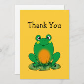 かわいいカエルのサンキューカード サンキューカード (正面/裏面)