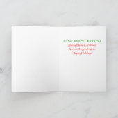 かわいいカエルのサンタスハットワイルドライフクリスマスカード シーズンカード (内部)