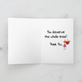 かわいいカエルのドレスお先生鑑賞 サンキューカード (内部)