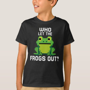かわいいカエルのピクセルのゲーマーをカエルに任せる Tシャツ
