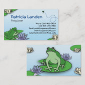かわいいカエルのプロフィールカード 名刺 (正面/裏面)