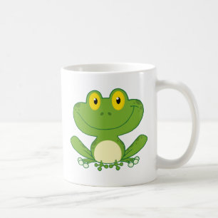 かわいいカエルのマンガのキャラクタ コーヒーマグカップ