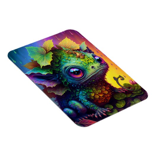 かわいいカエルのモンスターファンタジーアートマグネット マグネット (右側)