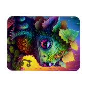 かわいいカエルのモンスターファンタジーアートマグネット マグネット (横)