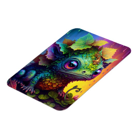 かわいいカエルのモンスターファンタジーアートマグネット マグネット (左側)