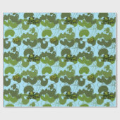 かわいいカエルのラッピング紙 ラッピングペーパー (フラット)