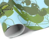 かわいいカエルのラッピング紙 ラッピングペーパー (ロールコーナー)