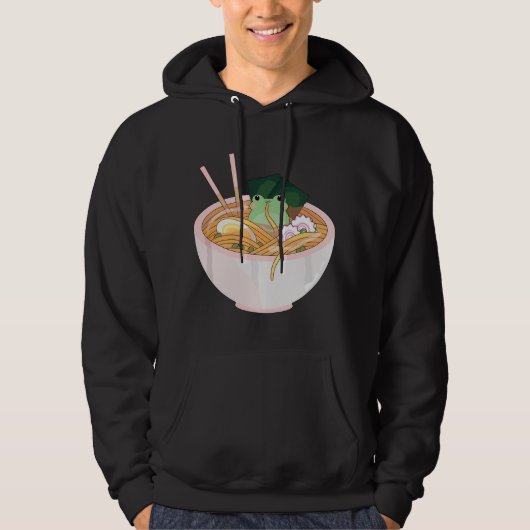 かわいいカエルのラーメン パーカ (正面)