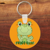 かわいいカエルのロックラブカエル製品 キーホルダー (正面)