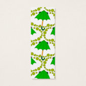 かわいいカエルの傘のハートとドットブックマーク (裏面)