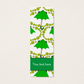 かわいいカエルの傘のハートとドットブックマーク (正面)