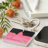 かわいいカエルの可愛い水玉模様 – こんにちはゴージャス キーホルダー (正面右)