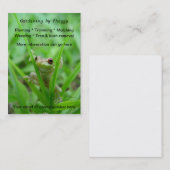 かわいいカエルの園芸造園の名刺 名刺 (正面/裏面)