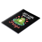 かわいいカエルの娘、カエルが大好き ノートブック (左側)