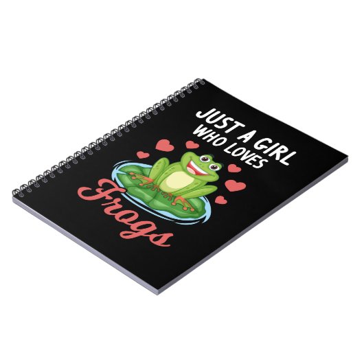 かわいいカエルの娘、カエルが大好き ノートブック (左側)