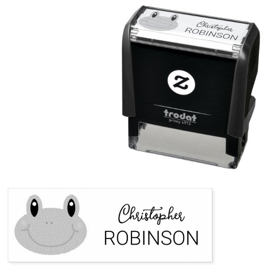 かわいいカエルの子の名前 セルフインキングスタンプ (インサイチュ)