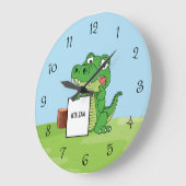 かわいいカエルの子供用壁掛け時計 【名入れギフト】 ラージ壁時計 (傾斜)