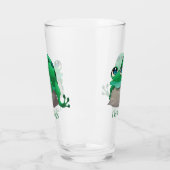 かわいいカエルの恋人を追加文字 タンブラーグラス (左)