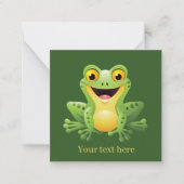 かわいいカエルの恋人を追加気持ち ノートカード (正面)