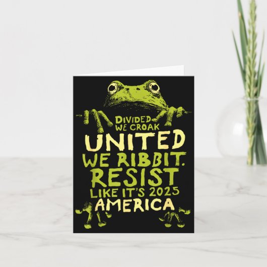 かわいいカエルの抵抗 面白い カード (正面)