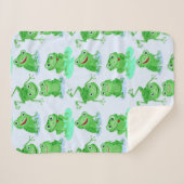 かわいいカエルの柄 シェルパブランケット (正面(横))