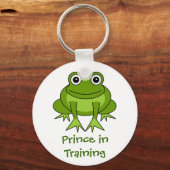 かわいいカエルの漫画 – Prince in Training キーホルダー (正面)