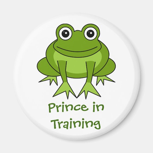 かわいいカエルの漫画 – Prince in Training Magnet マグネット (正面)