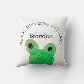かわいいカエルの特別な名言 クッション (裏面)