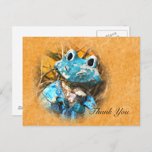 かわいいカエルの王子、ありがとう ポストカード (正面/裏面)